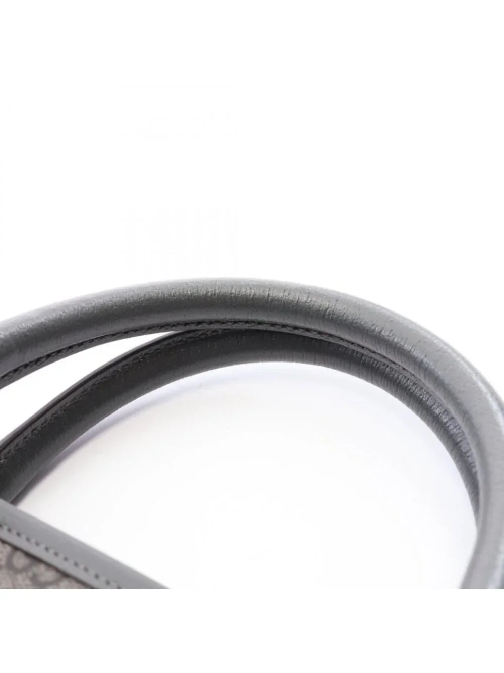 Gucci Tote Bag GG Supreme 2-Way Gray Leather